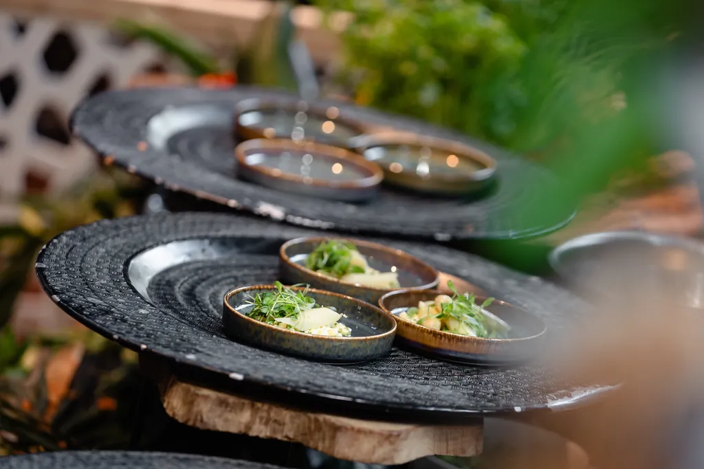 Assiette dressée servie dans l’espace hospitality