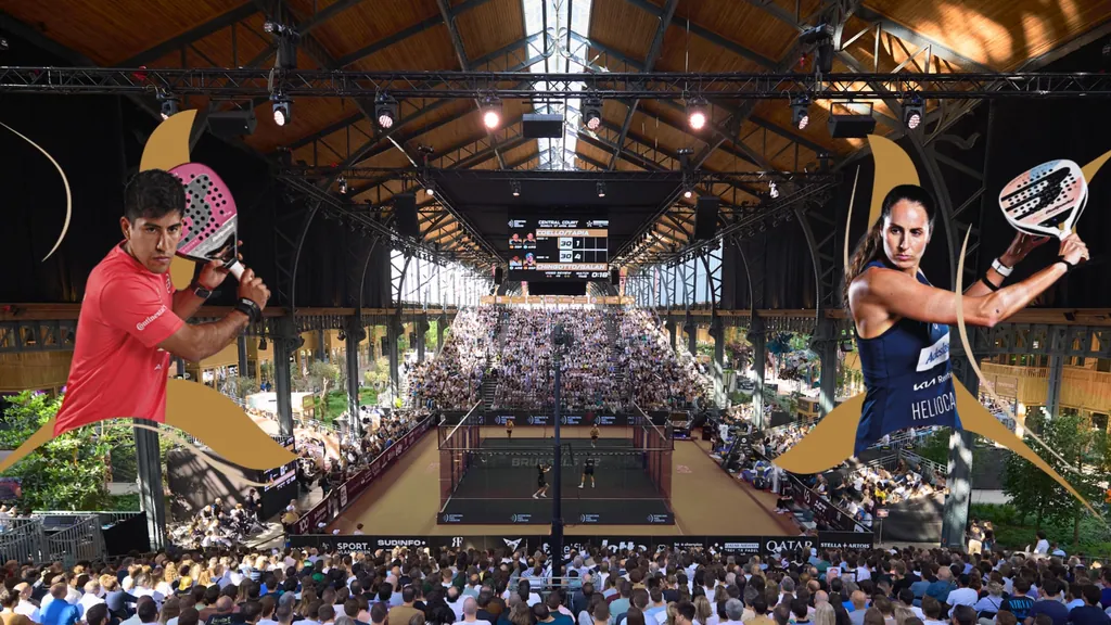 Panorama of the Central Court at the Gare Maritime, Tour & Taxis, during Brussels Premier Padel